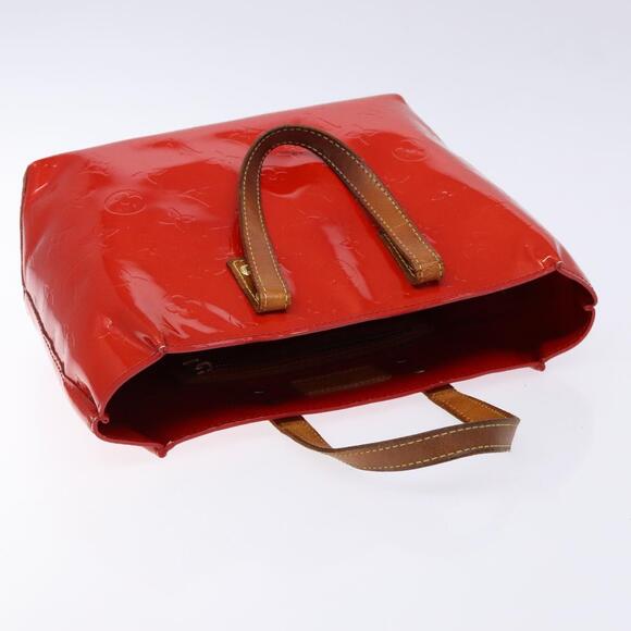 LOUIS VUITTON Monogram Vernis Reade PM Hand Bag Red Rouge M91088 - Picture 6 of 12